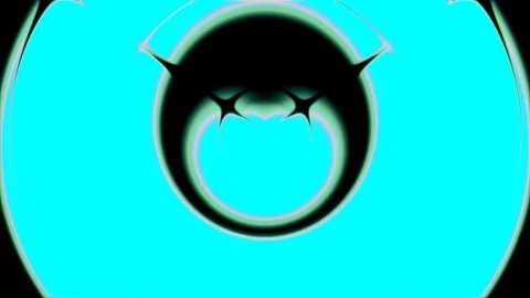 Psychedelic Blue Pulse Burst Circle Radio Abstract VJ Motion Background 1 Stock Footage 100285218