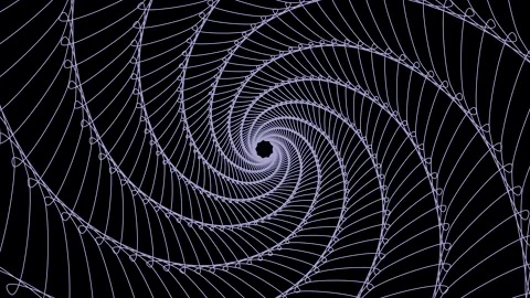 Psychedelic blue swirling drawn lines. Hypnotic swirls. Optical illusion. Stock Footage 149703525