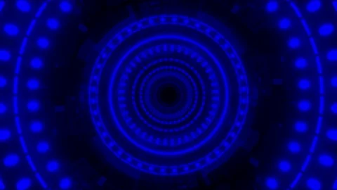 Psychedelic blue tunnel abstract background video Stock Footage 200926021