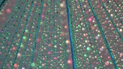 Psychedelic bokeh background screen saver teamLab Planets in Tokyo Vídeo Stock 242409425