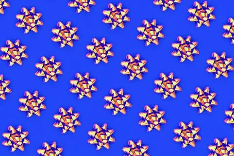Psychedelic Bow Pattern on Royal Blue Stock Photos