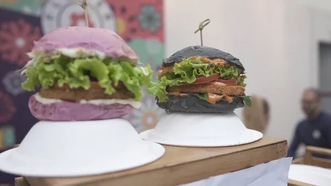 Psychedelic burgers Stock Footage 82254726