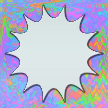 Psychedelic Burst Border Stock Illustration