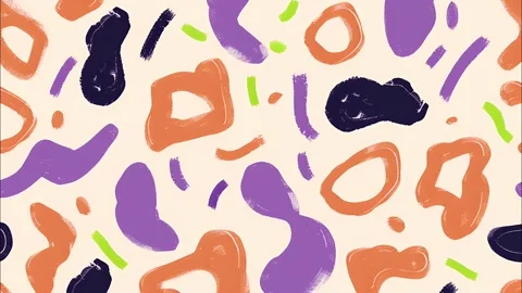 Psychedelic cartoon background with funky pop art patterns Stock Footage 315244682