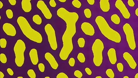 Psychedelic cartoon pop art pattern with spots stains and dots Stock Footage 315245287