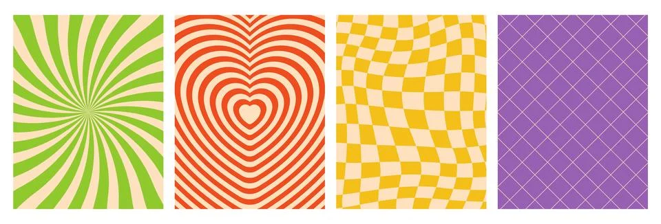 Psychedelic checkerboard backgrounds. 스톡 일러스트