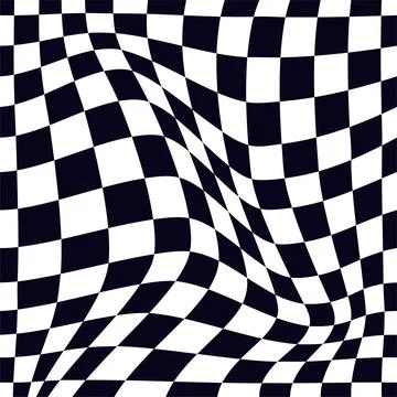 Psychedelic checkerboard pattern Stock Illustration