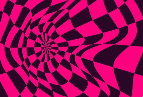 Psychedelic checkerboard pattern Stock Illustration