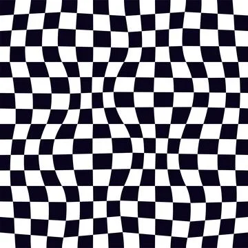 Psychedelic checkerboard pattern Stock Illustration