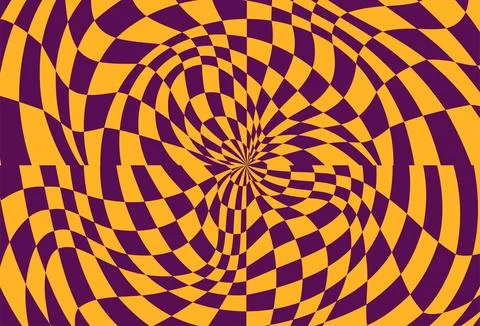Psychedelic checkerboard pattern Stock Illustration