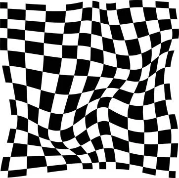 Psychedelic checkerboard pattern Illustrazione stock