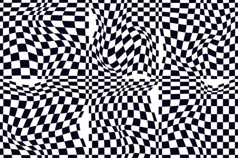 Psychedelic checkerboard pattern Stock Illustration