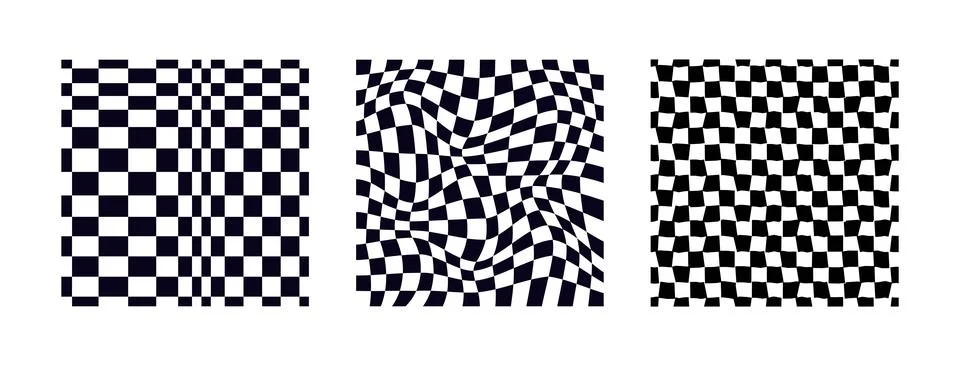 Psychedelic checkerboard pattern Stock Illustration