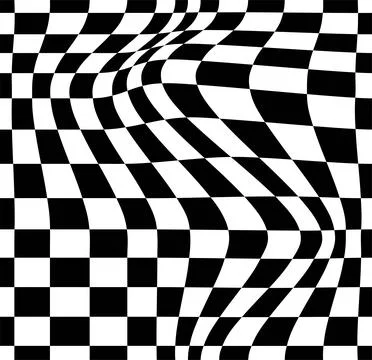 Psychedelic checkerboard pattern Stock Illustration