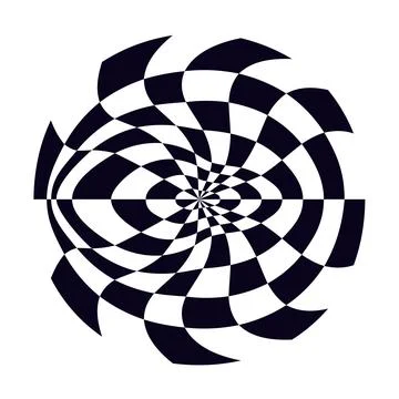 Psychedelic checkerboard pattern Stock Illustration