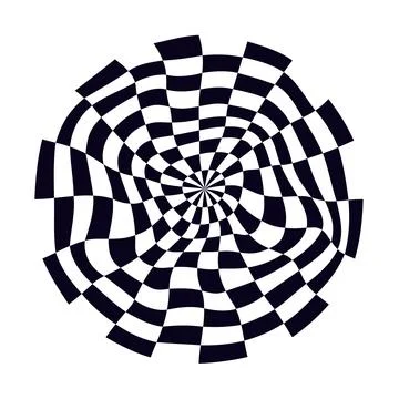 Psychedelic checkerboard pattern Stock Illustration