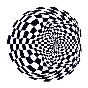 Psychedelic checkerboard pattern Illustrazione stock