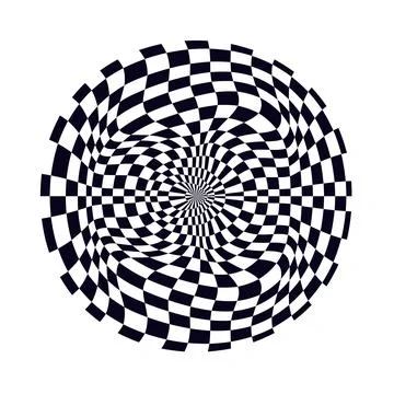 Psychedelic checkerboard pattern Stock Illustration