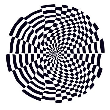 Psychedelic checkerboard pattern Stock Illustration