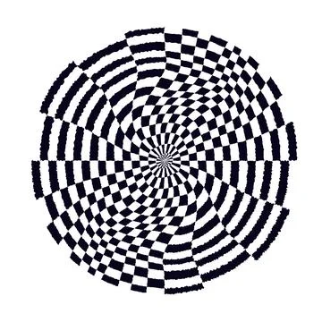 Psychedelic checkerboard pattern Stock Illustration