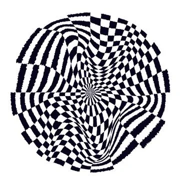 Psychedelic checkerboard pattern Stock Illustration
