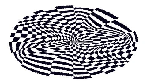 Psychedelic checkerboard pattern Stock Illustration