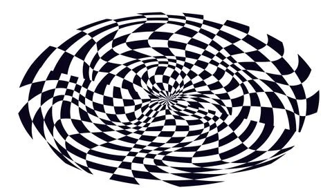 Psychedelic checkerboard pattern Stock Illustration