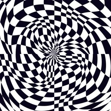 Psychedelic checkerboard pattern Stock Illustration