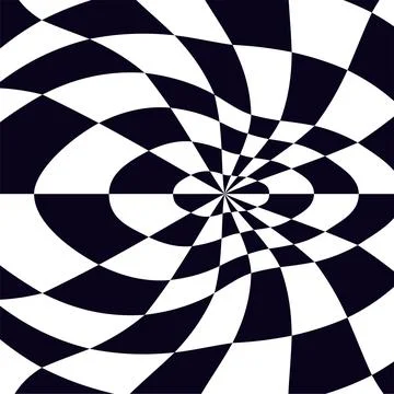 Psychedelic checkerboard pattern Stock Illustration