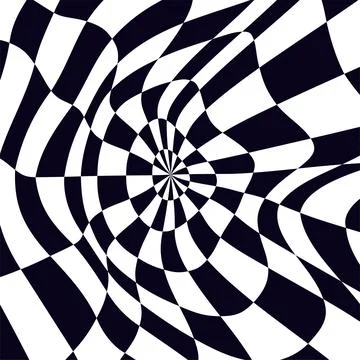 Psychedelic checkerboard pattern Stock Illustration