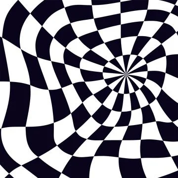 Psychedelic checkerboard pattern Stock Illustration