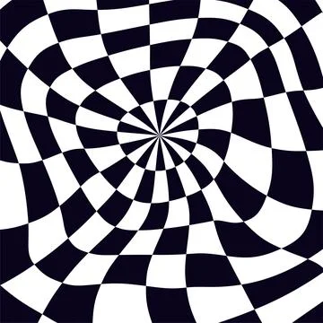 Psychedelic checkerboard pattern Stock Illustration
