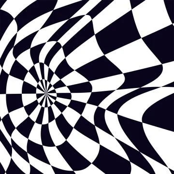 Psychedelic checkerboard pattern Stock Illustration