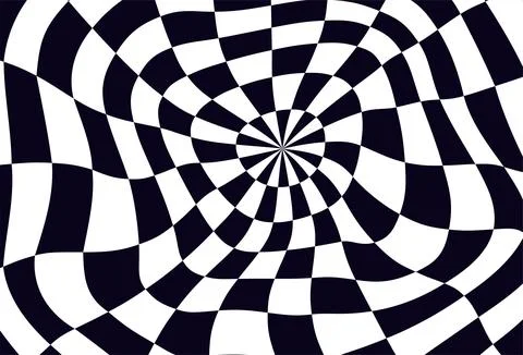 Psychedelic checkerboard pattern Illustrazione stock