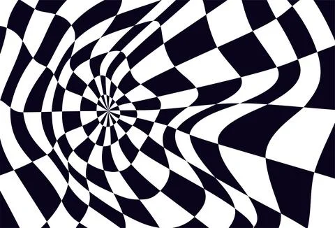 Psychedelic checkerboard pattern Stock Illustration
