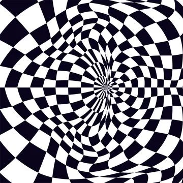 Psychedelic checkerboard pattern Stock Illustration