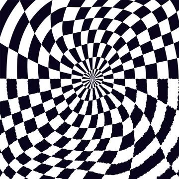 Psychedelic checkerboard pattern Stock Illustration