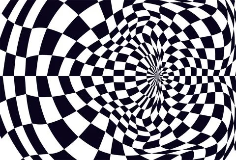 Psychedelic checkerboard pattern Stock Illustration