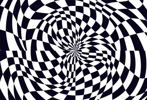 Psychedelic checkerboard pattern Stock Illustration
