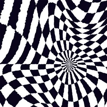Psychedelic checkerboard pattern Stock Illustration
