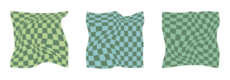 Psychedelic checkerboard poster Stock Illustration