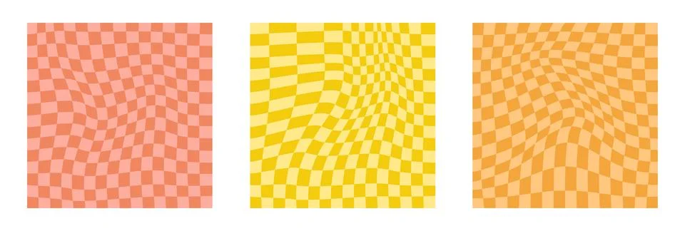 Psychedelic checkerboard poster Stock Illustration
