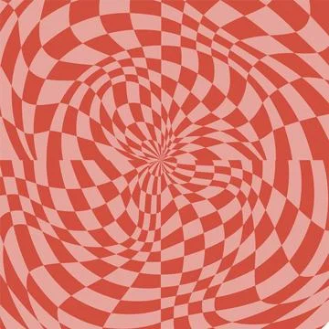 Psychedelic checkerboard poster Stock Illustration