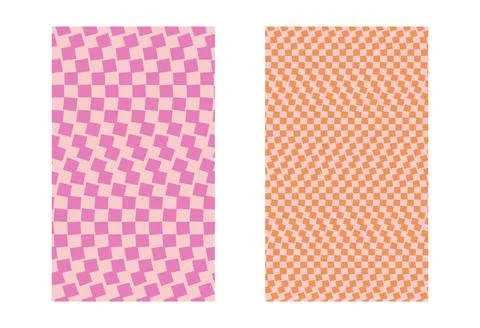 Psychedelic checkerboard poster Stock Illustration