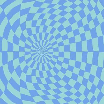 Psychedelic checkerboard poster Illustrazione stock