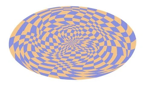 Psychedelic checkerboard poster Stock Illustration