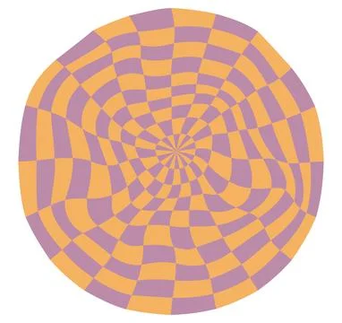 Psychedelic checkerboard poster Stock Illustration