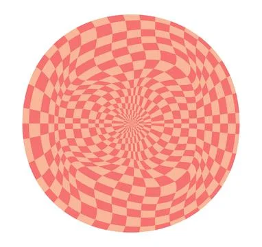Psychedelic checkerboard poster Stock Illustration