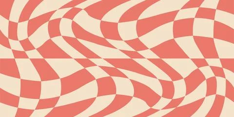 Psychedelic checkerboard poster Stock Illustration