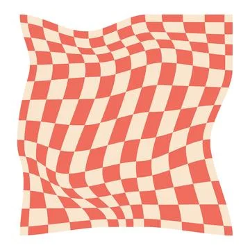 Psychedelic checkerboard poster Stock Illustration